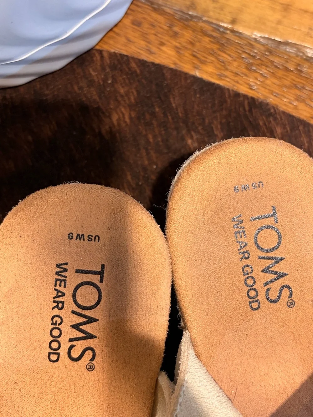 Toms Cream Espadrille Platform Sandals with Ankle Buckle
